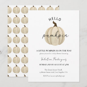 A Little Pumpkin is on the way baby shower Invitation