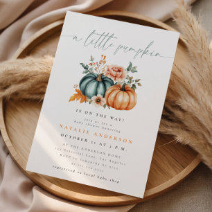 A Little Pumpkin Is on the Way Baby Shower Invitation