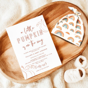 A Little Pumpkin is on the way Baby Shower Invitation