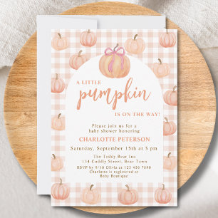 A Little Pumpkin Is On The Way Baby Shower Invitation