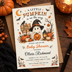 A Little Pumpkin Is on the Way Baby Shower Invitation