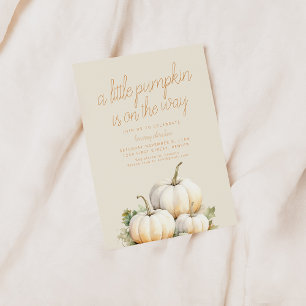 A Little Pumpkin is on the Way Baby Shower Invitation