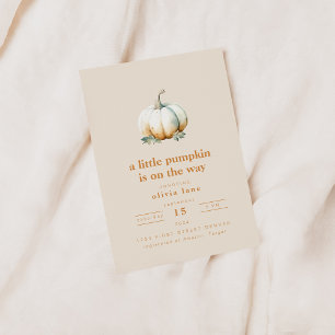 A Little Pumpkin is on the Way Baby Shower Invitation