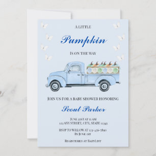 A Little Pumpkin Is On The Way Baby Shower Invitation