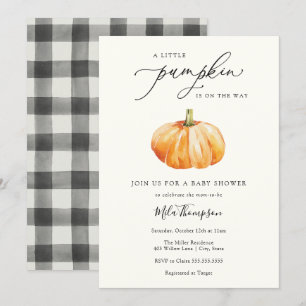 A Little Pumpkin is on the Way Baby Shower Invitation