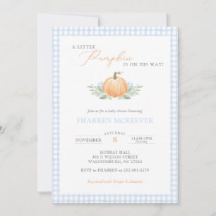 A Little Pumpkin Is on the Way Baby Shower Invite