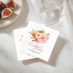 A Little Pumpkin Is On The Way Baby Shower Napkin