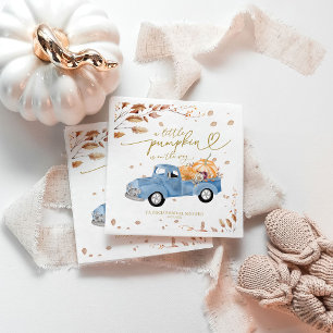 A Little Pumpkin Is On The Way Baby Shower Napkin