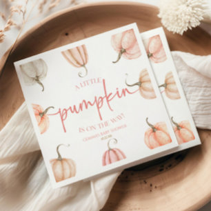 A Little Pumpkin Is On The Way! Baby Shower Napkin