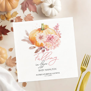 A Little Pumpkin Is On The Way Baby Shower Napkin