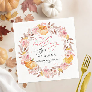 A Little Pumpkin Is On The Way Baby Shower Napkin