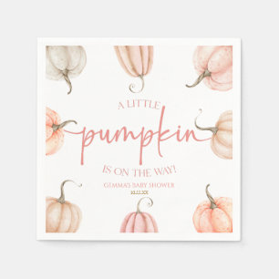 A Little Pumpkin Is On The Way! Baby Shower Napkin