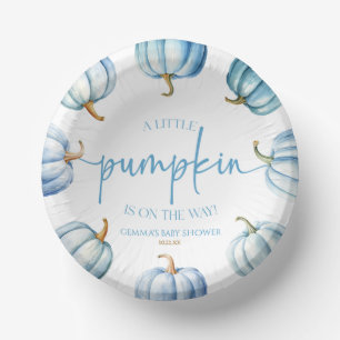 A Little Pumpkin Is On The Way! Baby Shower Paper Plate