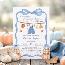 A Little Pumpkin Is On The Way Boy Baby Shower