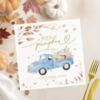 A Little Pumpkin Is On The Way Boy Baby Shower