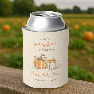 A Little Pumpkin is on the Way! Fall Baby Shower Can Cooler