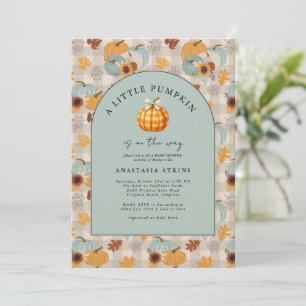 A Little Pumpkin is on the way Fall Baby Shower Invitation