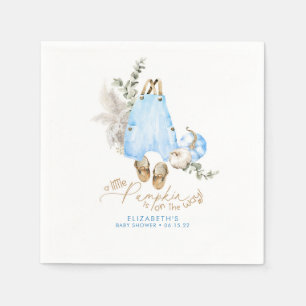 A Little Pumpkin Is On The Way - Fall Baby Shower Napkin