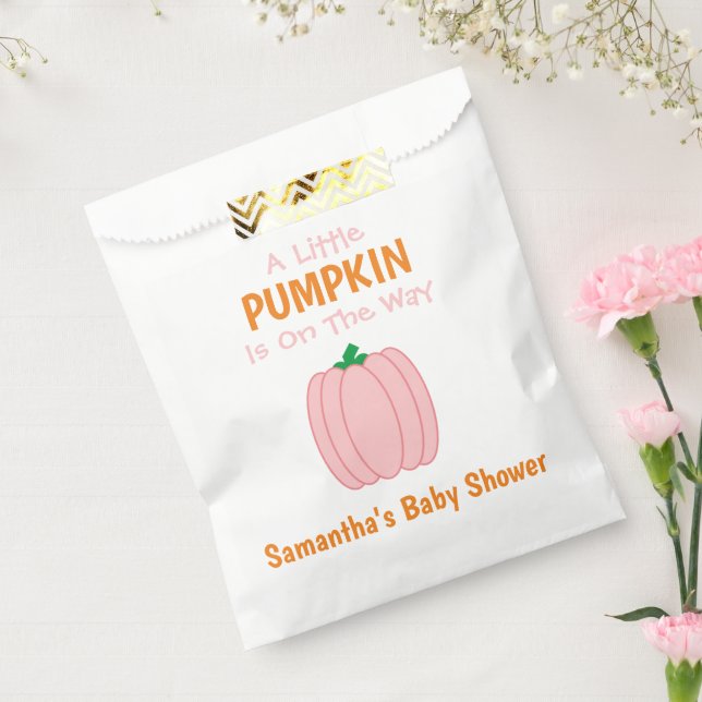 A Little Pumpkin Is On The Way Favour Bags (Sealed)