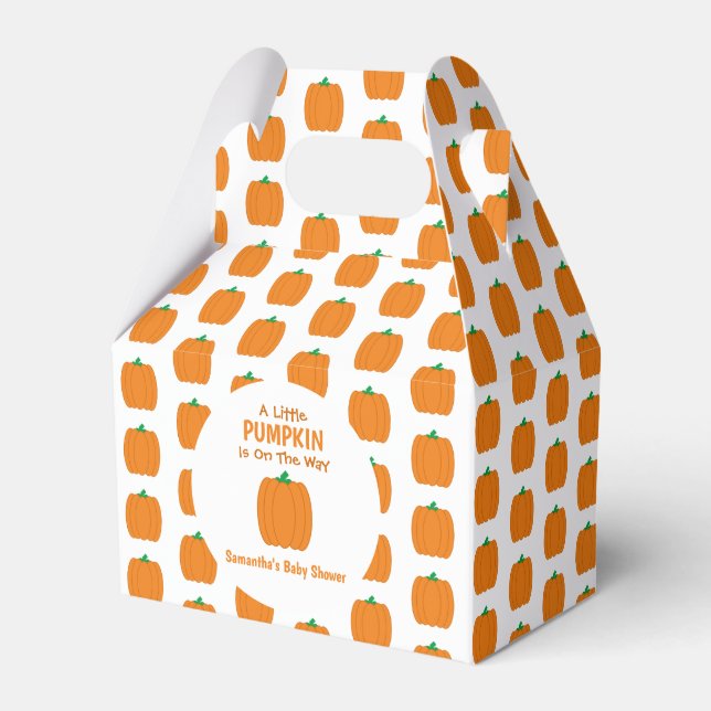 A Little Pumpkin Is On The Way Favour Box (Front Side)