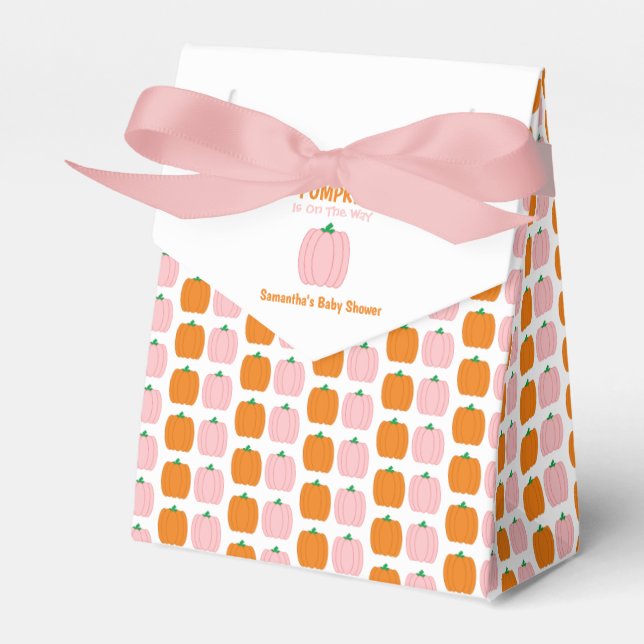 A Little Pumpkin Is On The Way Favour Box (Front Side)