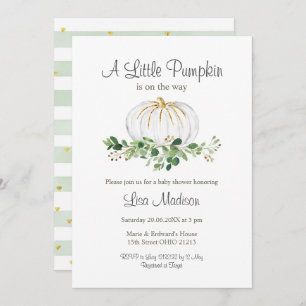 A Little Pumpkin Is On The Way Invitation