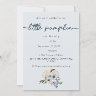 A Little Pumpkin is on the Way Invitation, Baby Invitation