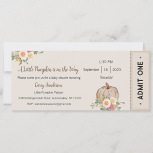 A Little Pumpkin is on the Way Invitation, Baby Invitation
