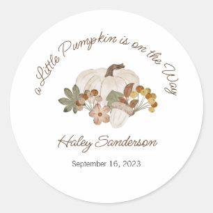A Little Pumpkin is on the Way Labels, Stickers