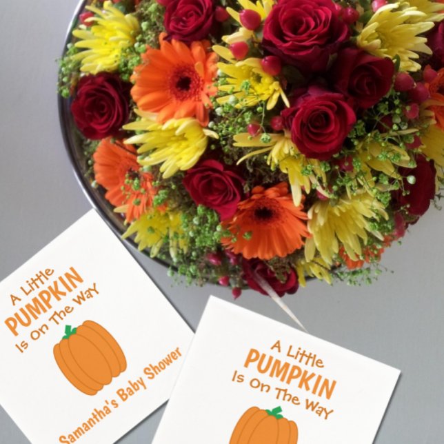 A Little Pumpkin Is On The Way Napkin (Creator Uploaded)