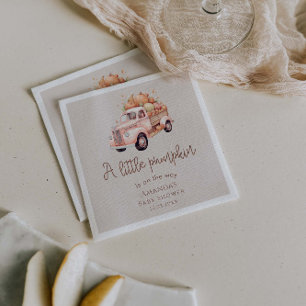 A Little Pumpkin Is On The Way Punk Truck Napkin
