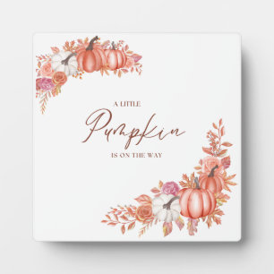 A Little Pumpkin Is On the Way Table Top Plaque