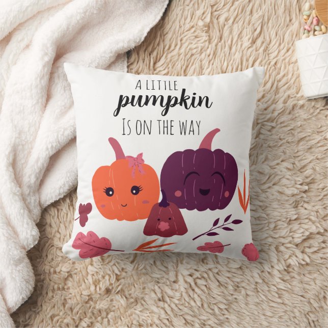 A little pumpkin is the way Cute baby shower Cushion (Blanket)