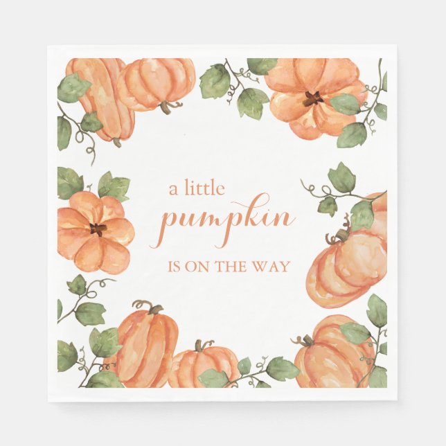 A Little Pumpkin Party Napkin (Front)