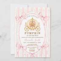 A Little Pumpkin Princess Pink Bow Baby Shower