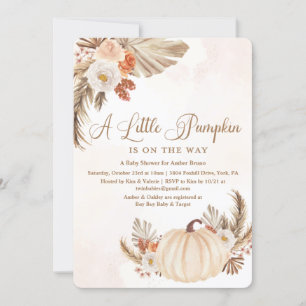 A Little Pumpkin Rustic Baby Shower Invitation