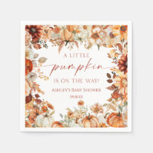 A Little Pumpkin Rustic Floral Baby Shower