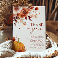A Little Pumpkin Rusty Burgundy Floral Baby Shower