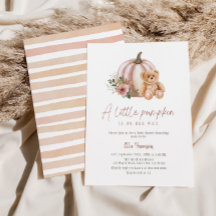 A Little Pumpkin Vintage Floral Pumpkin Teddy Bear