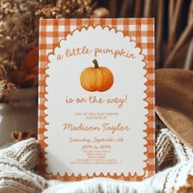 A Little Pumpkin Whimsical Orange Fall Baby Shower