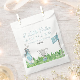 A Little Putter Blue Golf Baby Shower Favour Bags