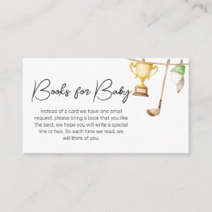 A Little Putter Golf Baby Shower Books for Baby Enclosure Card