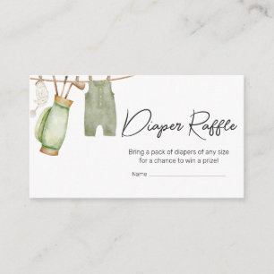 A Little Putter Golf Baby Shower Diaper Raffle Enclosure Card