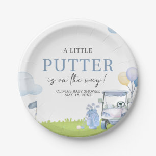 A Little Putter Golf Baby Shower Paper Plate