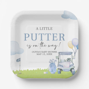 A Little Putter Golf Baby Shower Paper Plate