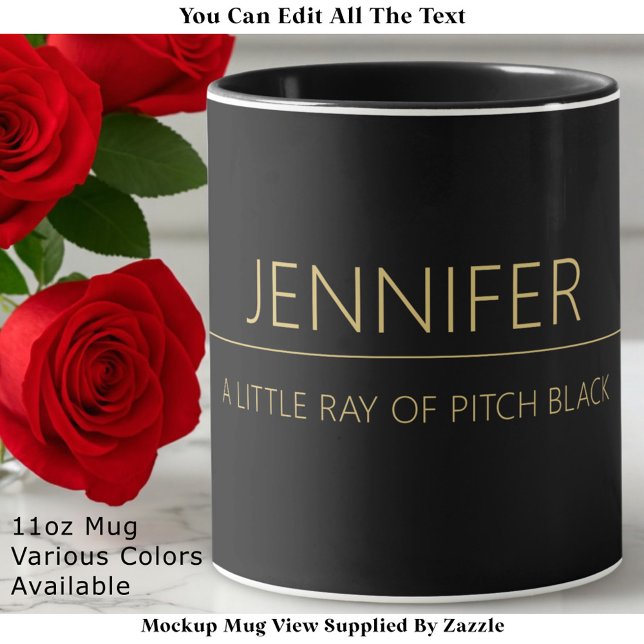 A Little Ray of Pitch Black Custom Name & Quote  Mug (Creator Uploaded)
