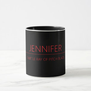 A Little Ray of Pitch Black Custom Name & Quote Mug