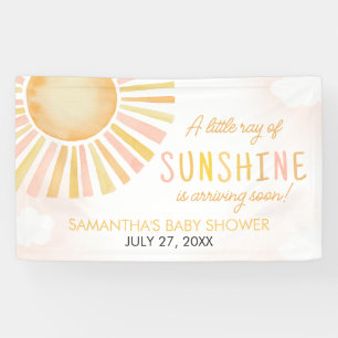A Little Ray of Sunshine Baby Shower  Banner