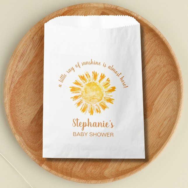 A Little Ray Of Sunshine Baby Shower  Favour Bags (Creator Uploaded)