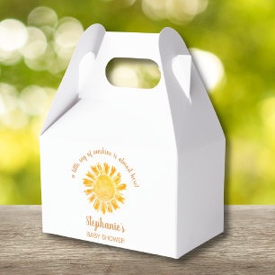 A Little Ray Of Sunshine Baby Shower Favour Box